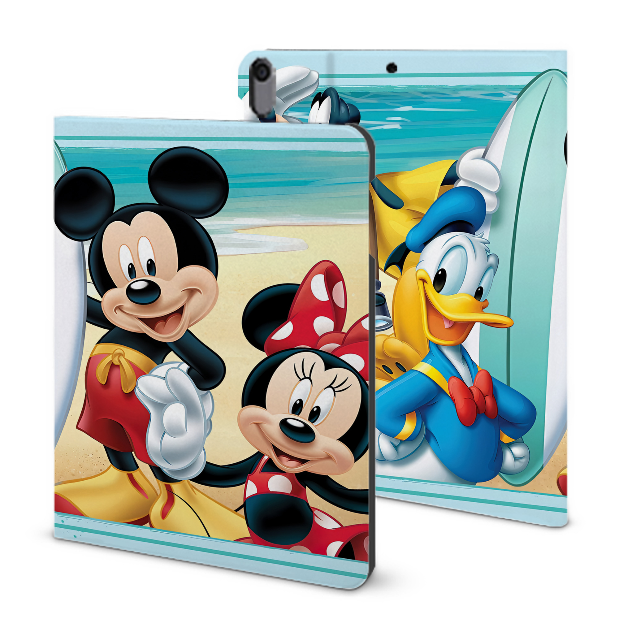 （画像用） ミッキーマウス Mickey Mouse IPad ケース ブック型 PUレザー TPU 耐衝撃 軽量 薄型 ペン収納なし 全面保護 IPad 各モデル対応